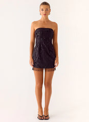Wear My Kiss Mini Dress - Black