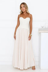 Antique Roses Lace Maxi Dress Cream