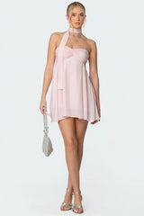 Pheona Strapless Scarf Mini Dress